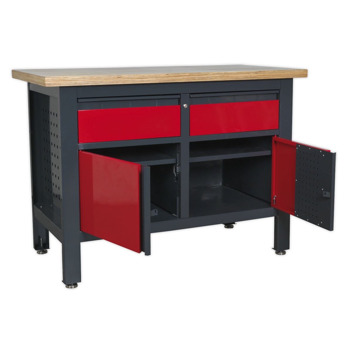 Sealey Workbench with 2 Drawers & 2 Cupboards - Image 4