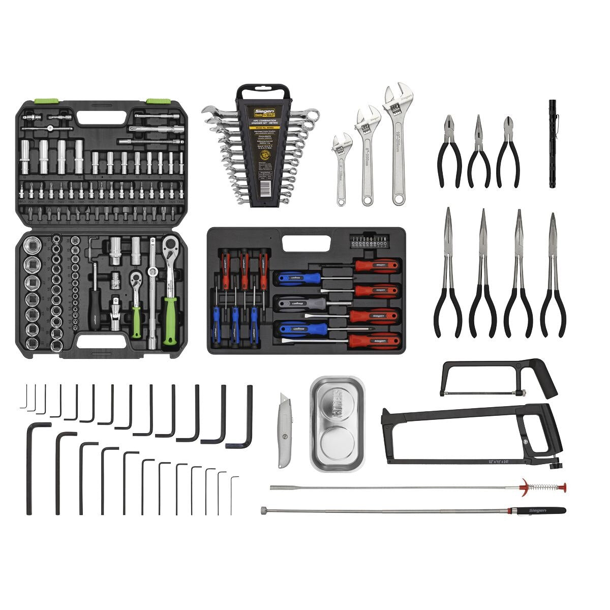 Sealey American PRO Topchest & Rollcab Combination 6 Drawer with 170pc Tool Kit - Red/Grey - Image 4