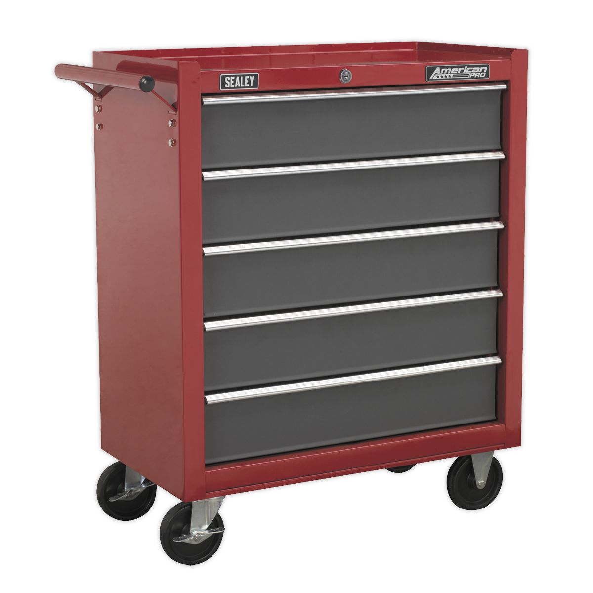 Sealey American PRO Topchest & Rollcab Combination 14 Drawer with 281pc Tool Kit - Red/Grey - Image 6
