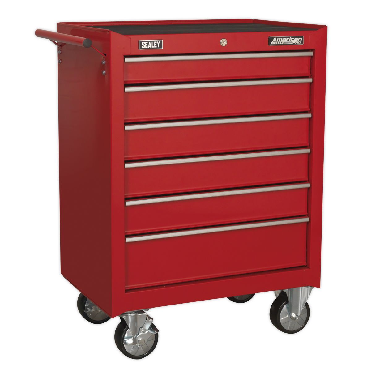 Sealey American PRO Rollcab 6 Drawer - Red - Image 1