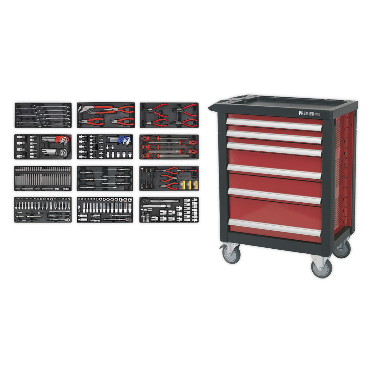 Premier Rollcab 6 Drawer with 298pc Tool Kit AP2406TBTC01