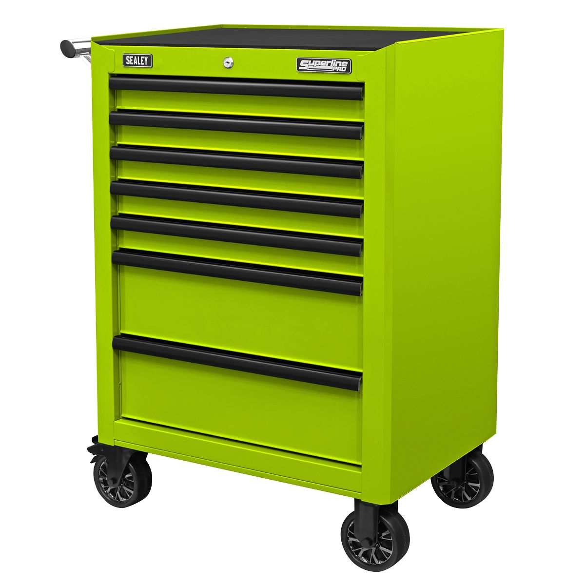 Sealey Superline PRO Rollcab 7 Drawer - Green/Black - Image 2