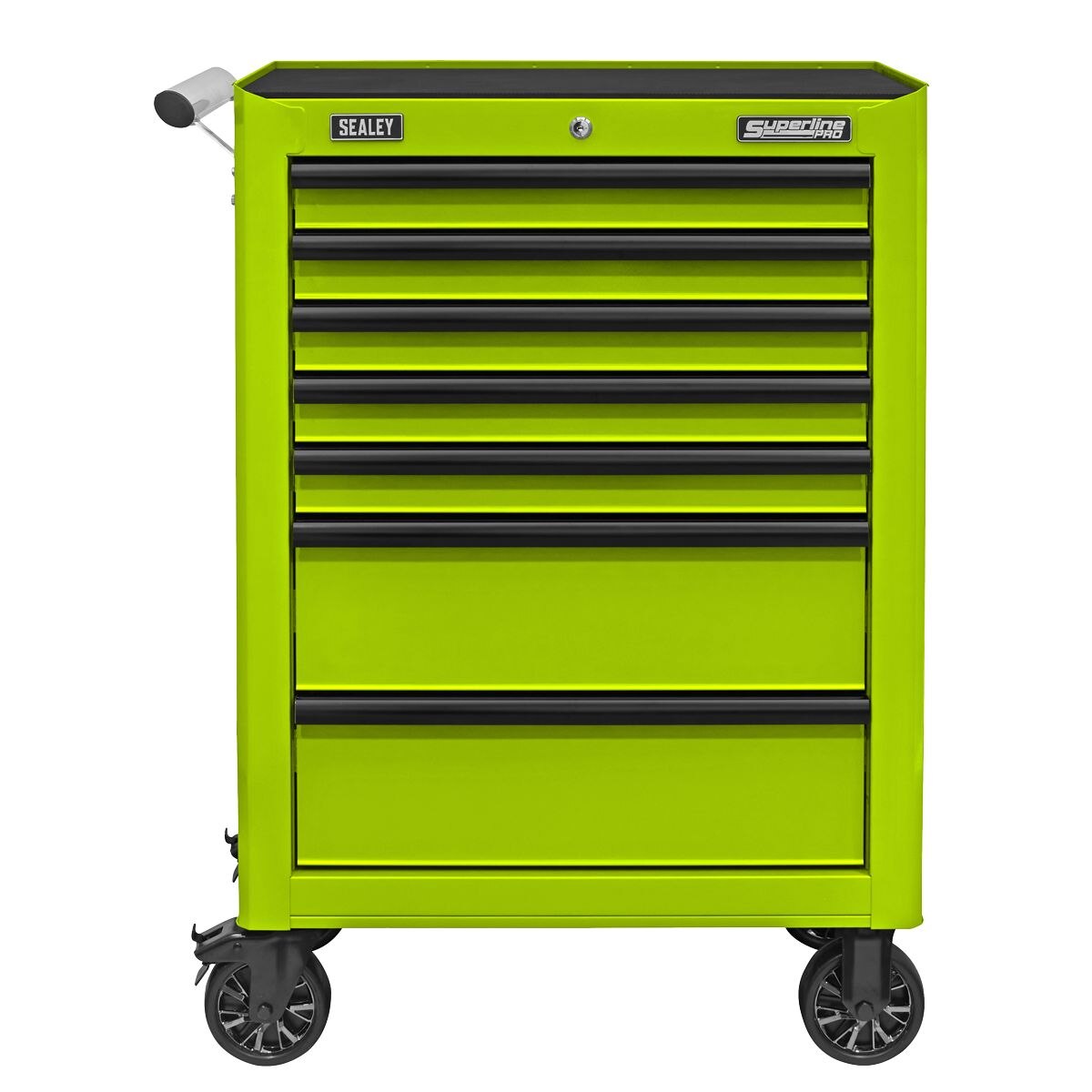 Sealey Superline PRO Rollcab 7 Drawer - Green/Black - Image 3
