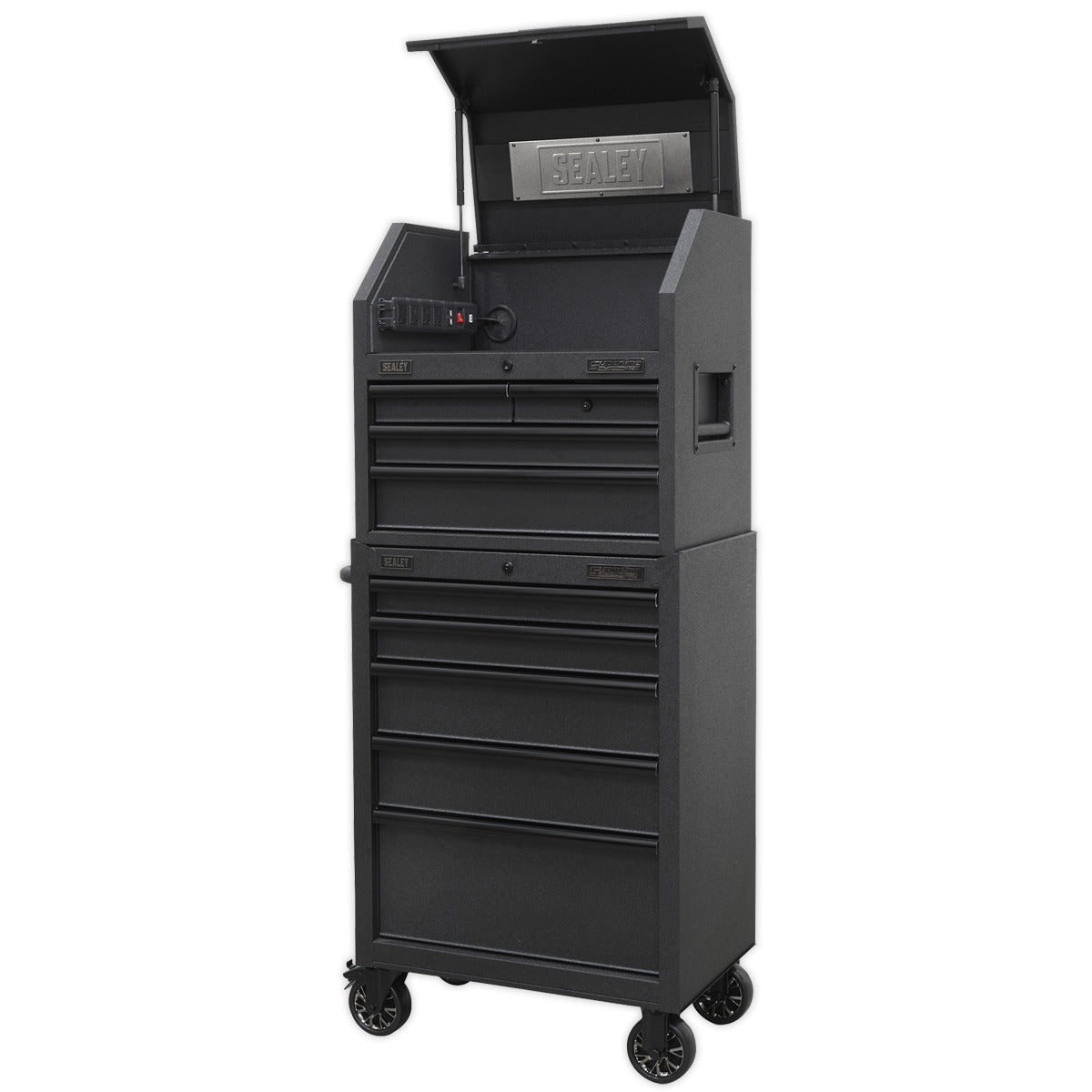 Superline PRO Black Edition Tool Chest Combination with 9 Soft Close Drawers & Power Bar AP27BESTACK