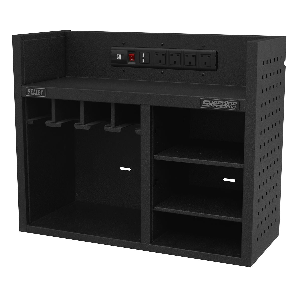Sealey Superline PRO Power Tool Storage Rack with Power Strip - Image 2