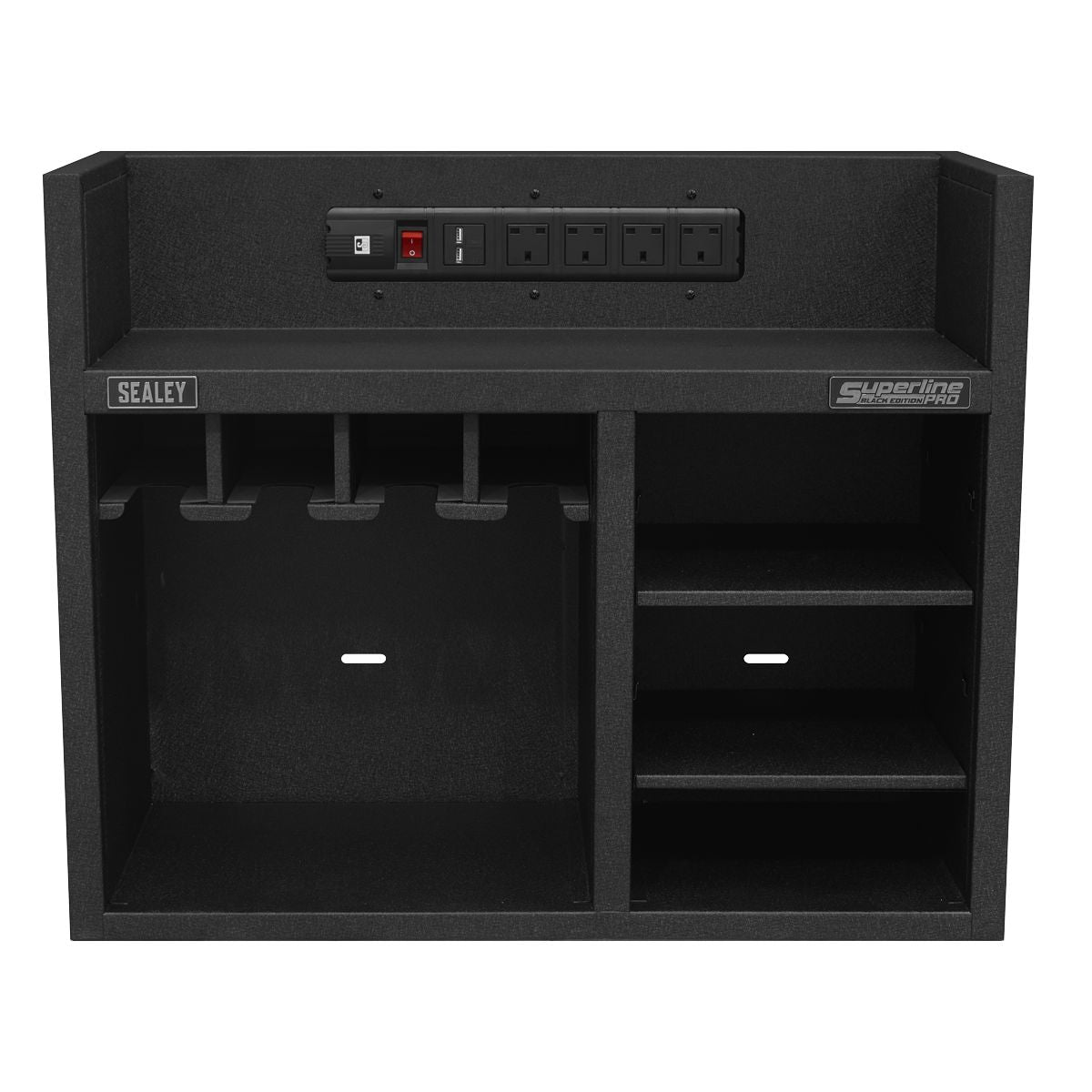 Sealey Superline PRO Power Tool Storage Rack with Power Strip - Image 3
