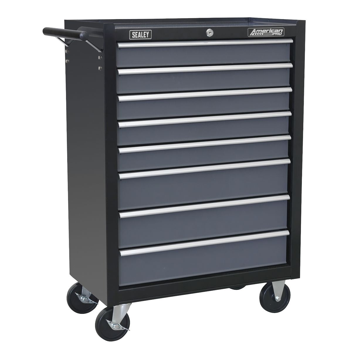 Sealey American PRO Rollcab 8 Drawer - Black/Grey - Image 1