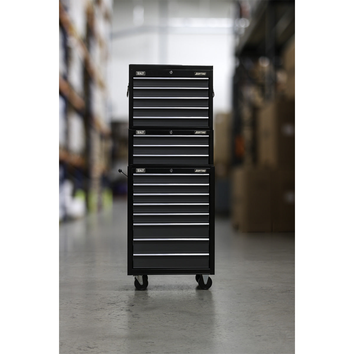 American PRO Tool Chest Combination 16 Drawer - Black/Grey AP35STACK