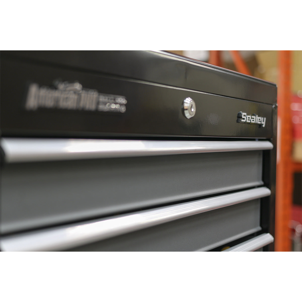 American PRO Tool Chest Combination 16 Drawer - Black/Grey AP35STACK