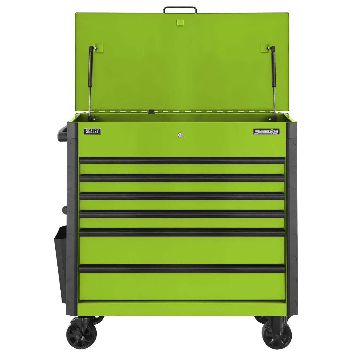 Sealey Tool Trolley 6 Drawer - Green - Image 4
