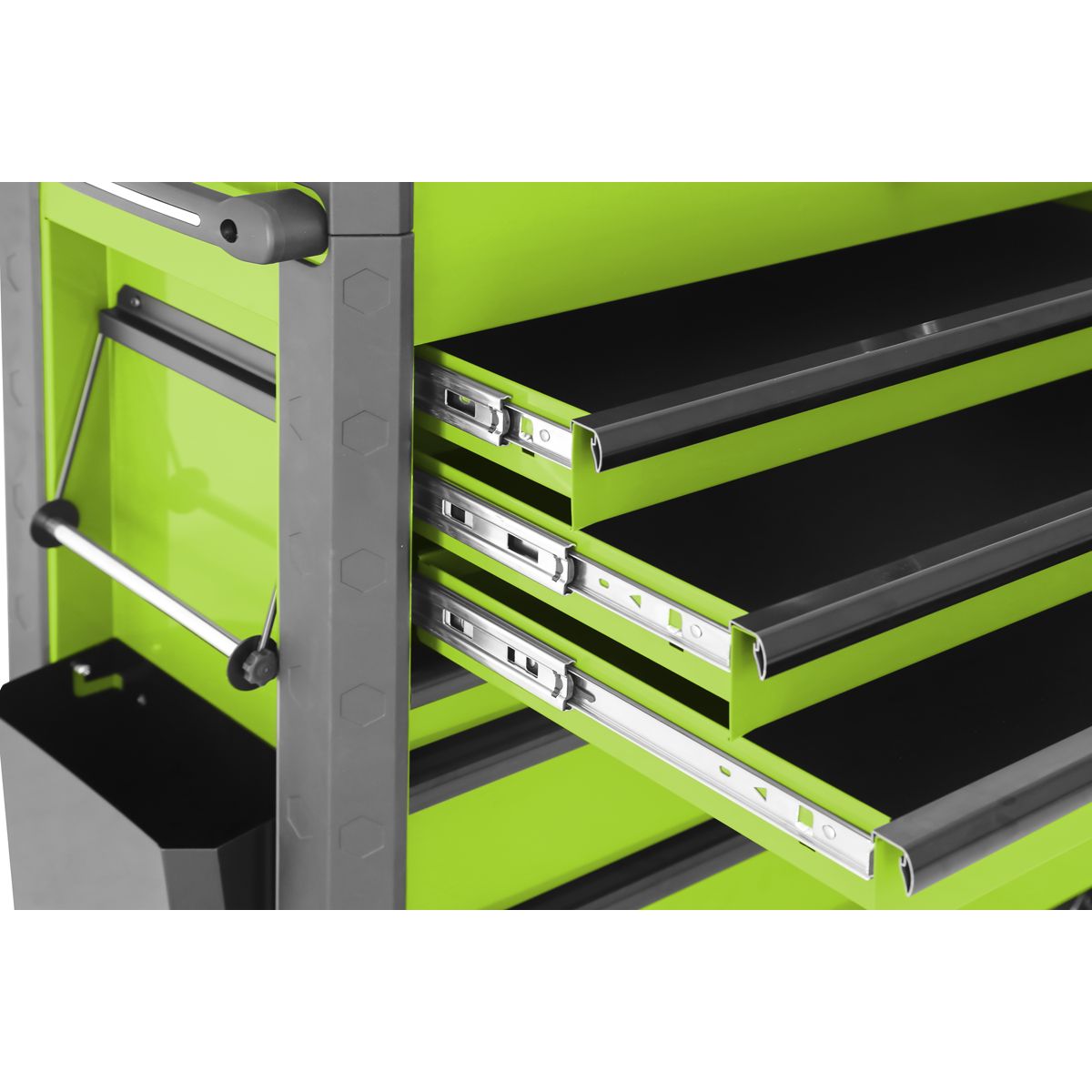 Sealey Tool Trolley 6 Drawer - Green - Image 6