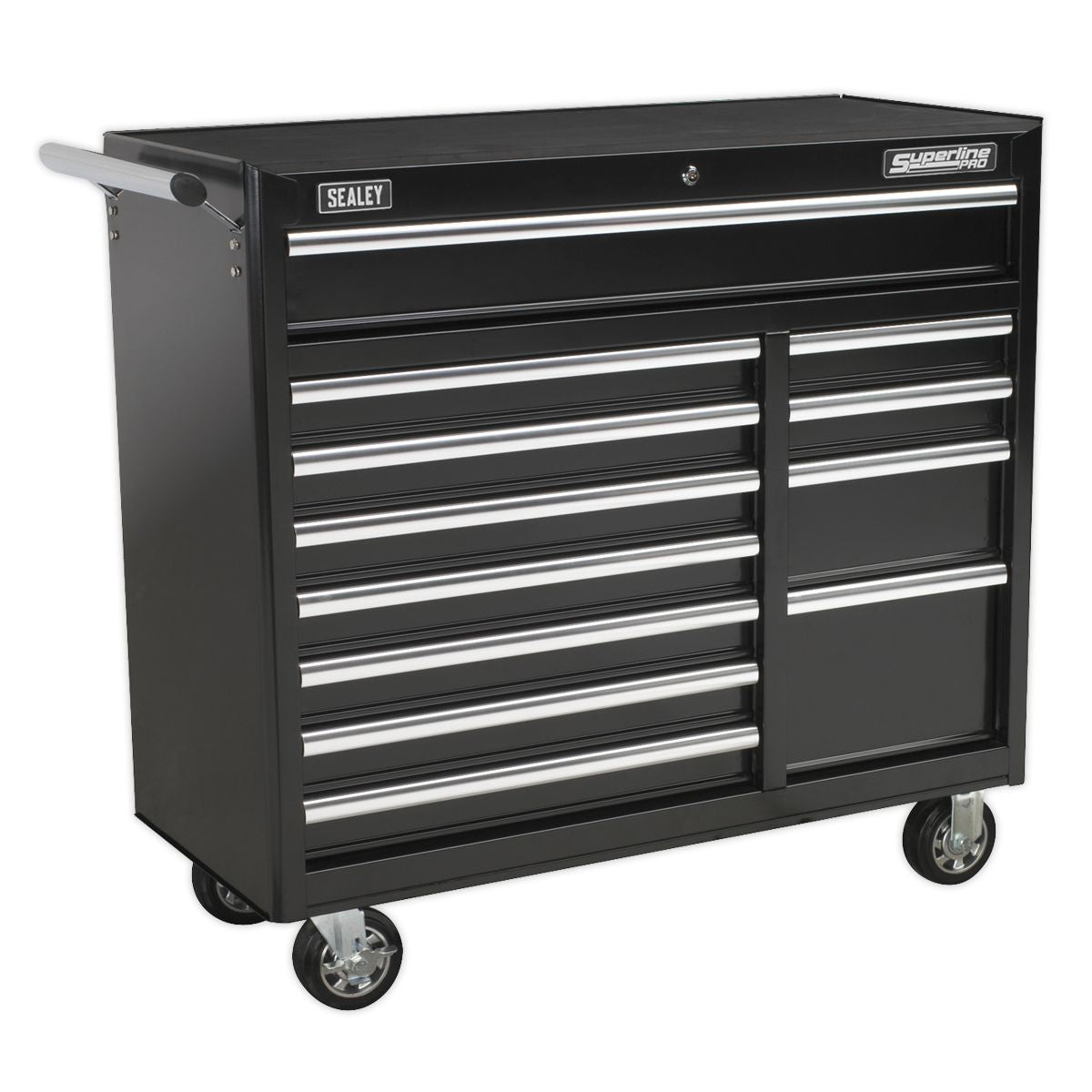 Sealey Superline PRO Heavy-Duty Rollcab 12 Drawer - Black - Image 1