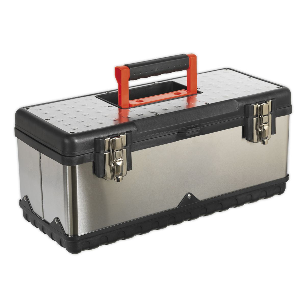 Sealey Stainless Steel Toolbox with Tote Tray 505mm - Image 1