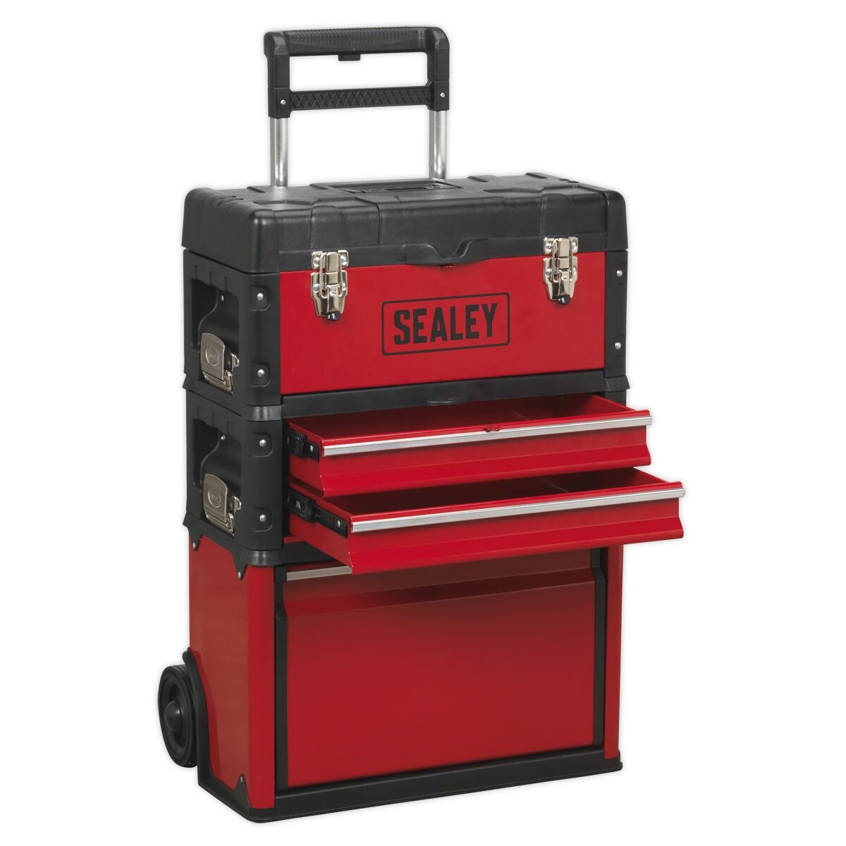Sealey Mobile Steel/Composite Toolbox - 3 Compartment - Image 2