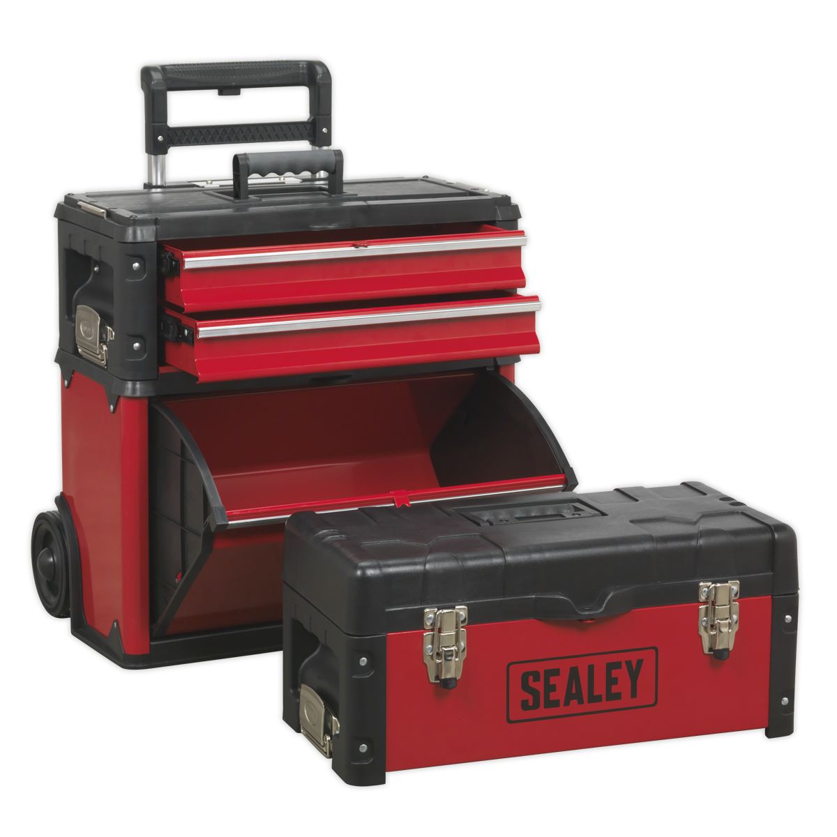 Sealey Mobile Steel/Composite Toolbox - 3 Compartment - Image 10