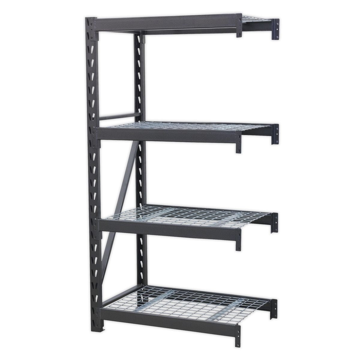 Sealey Heavy-Duty Racking Extension Pack with 4 Mesh Shelves 640kg Capacity Per Level - Image 1