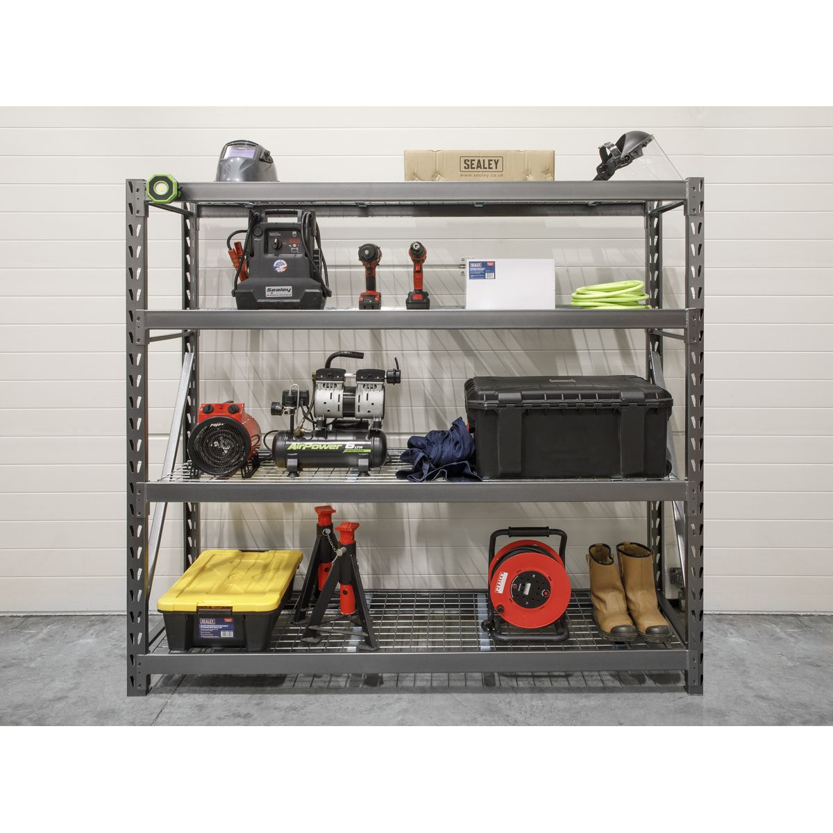 Sealey Heavy-Duty Racking Unit with 4 Mesh Shelves 640kg Capacity Per Level 1956mm - Image 3