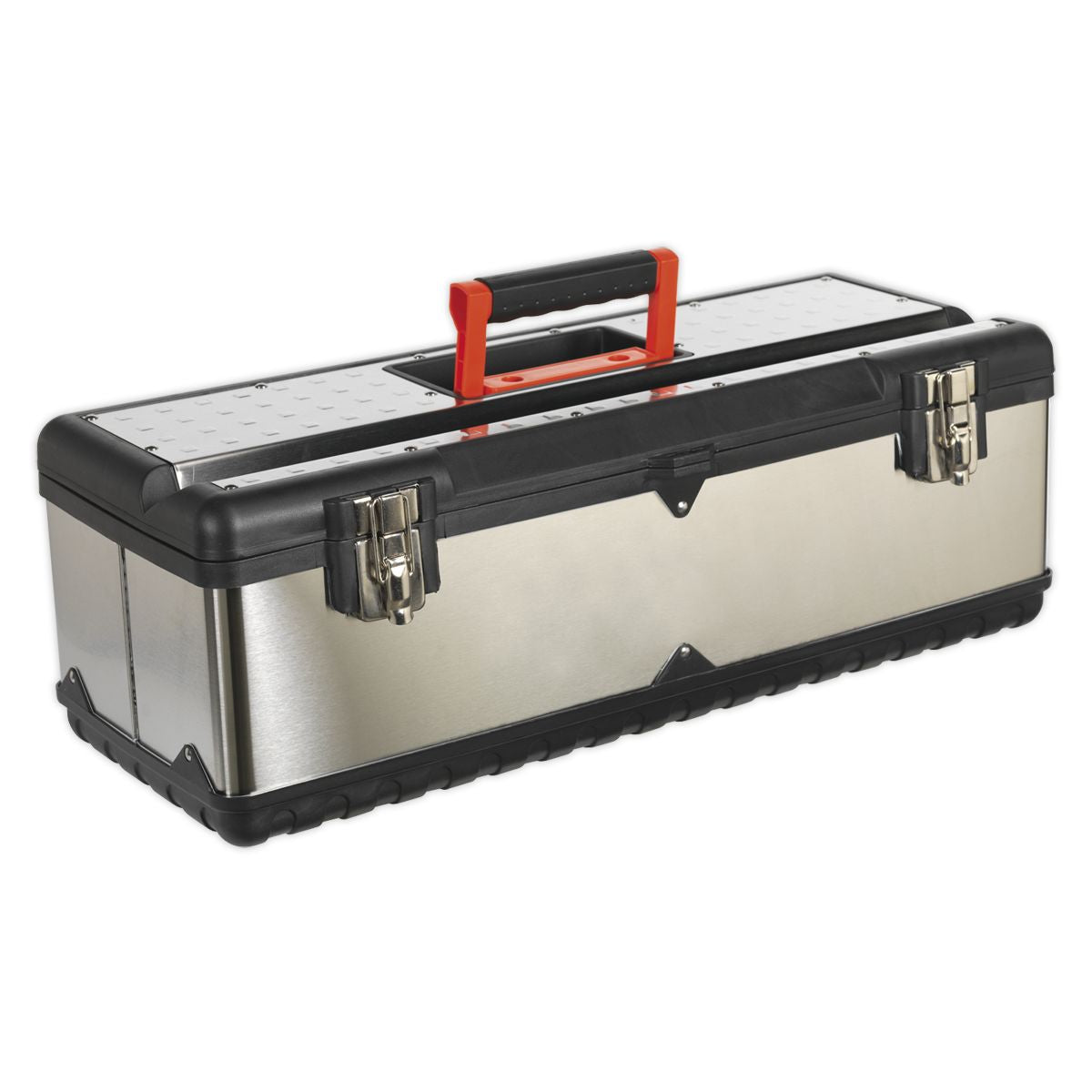 Sealey Stainless Steel Toolbox with Tote Tray 660mm - Image 1