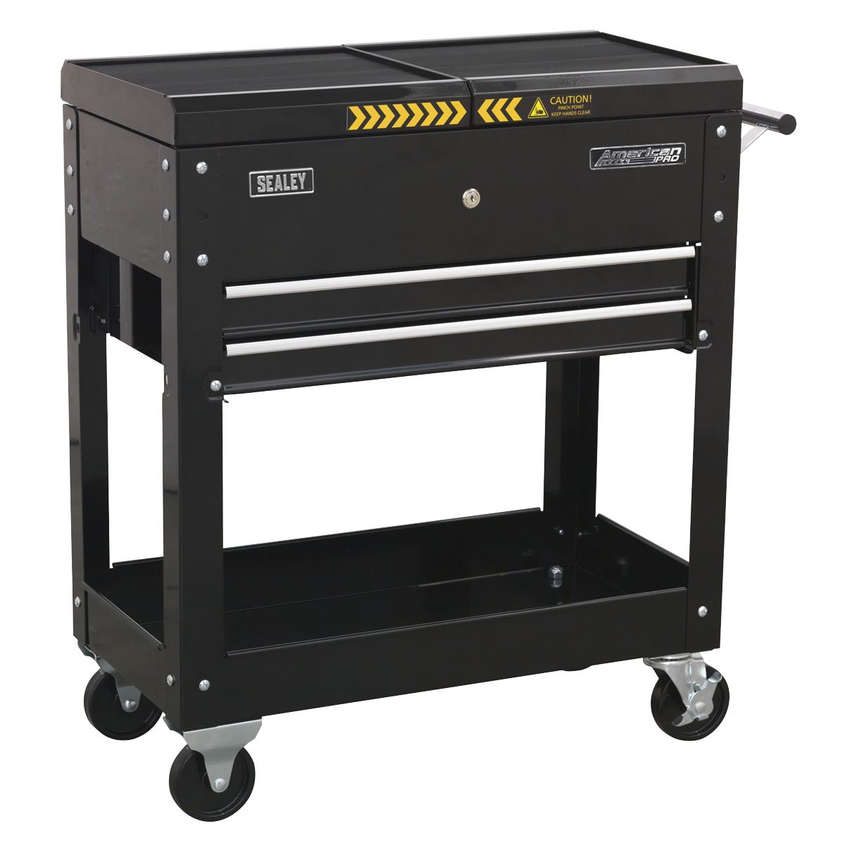 Sealey American PRO Mobile Tool & Parts Trolley - Black - Image 3