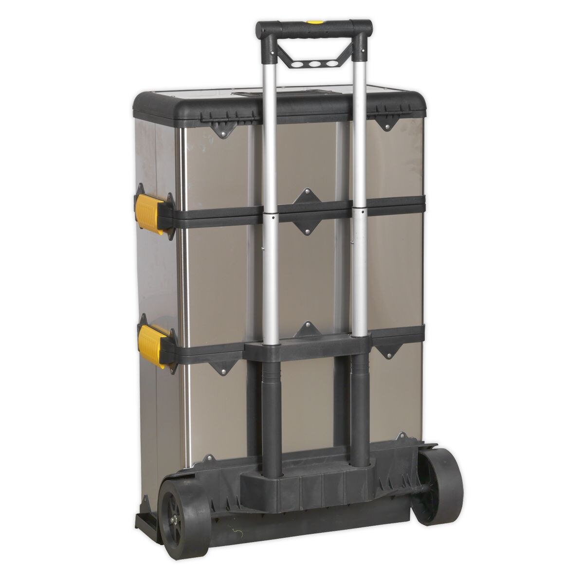 Sealey Mobile Stainless Steel/Composite Toolbox with 3 Compartments - Image 9
