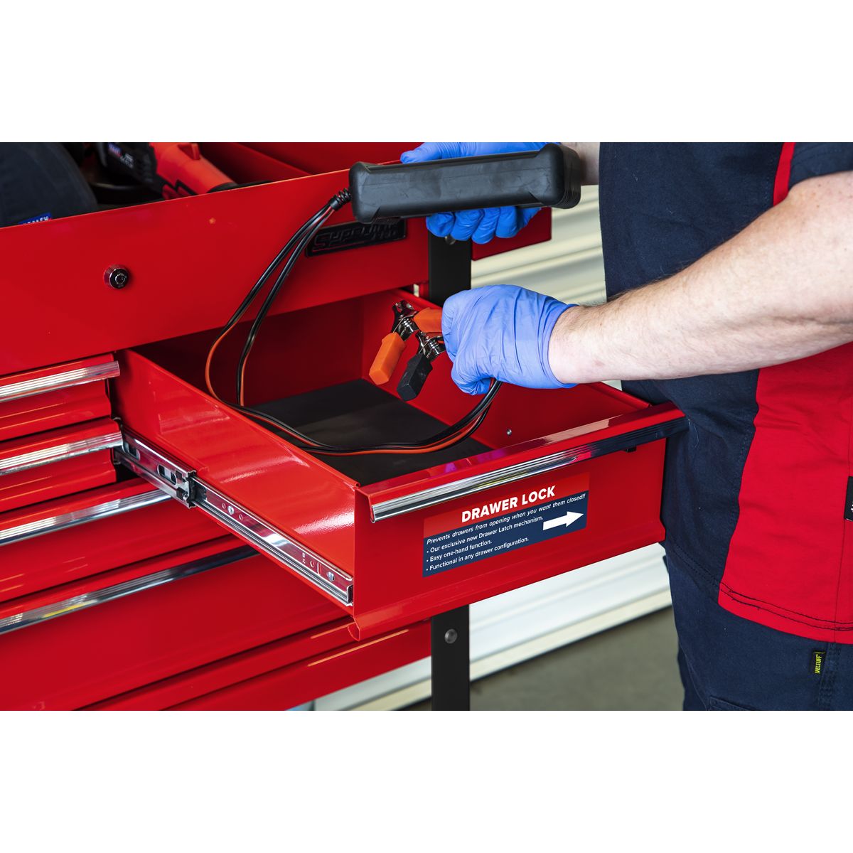 Sealey Superline PRO Heavy-Duty Mobile Tool & Parts Trolley with 5 Drawers & Lockable Top - Image 7