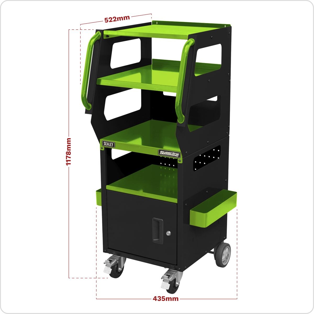 Sealey Superline PRO 4-Level Multipurpose Trolley for Diagnostics - Image 10