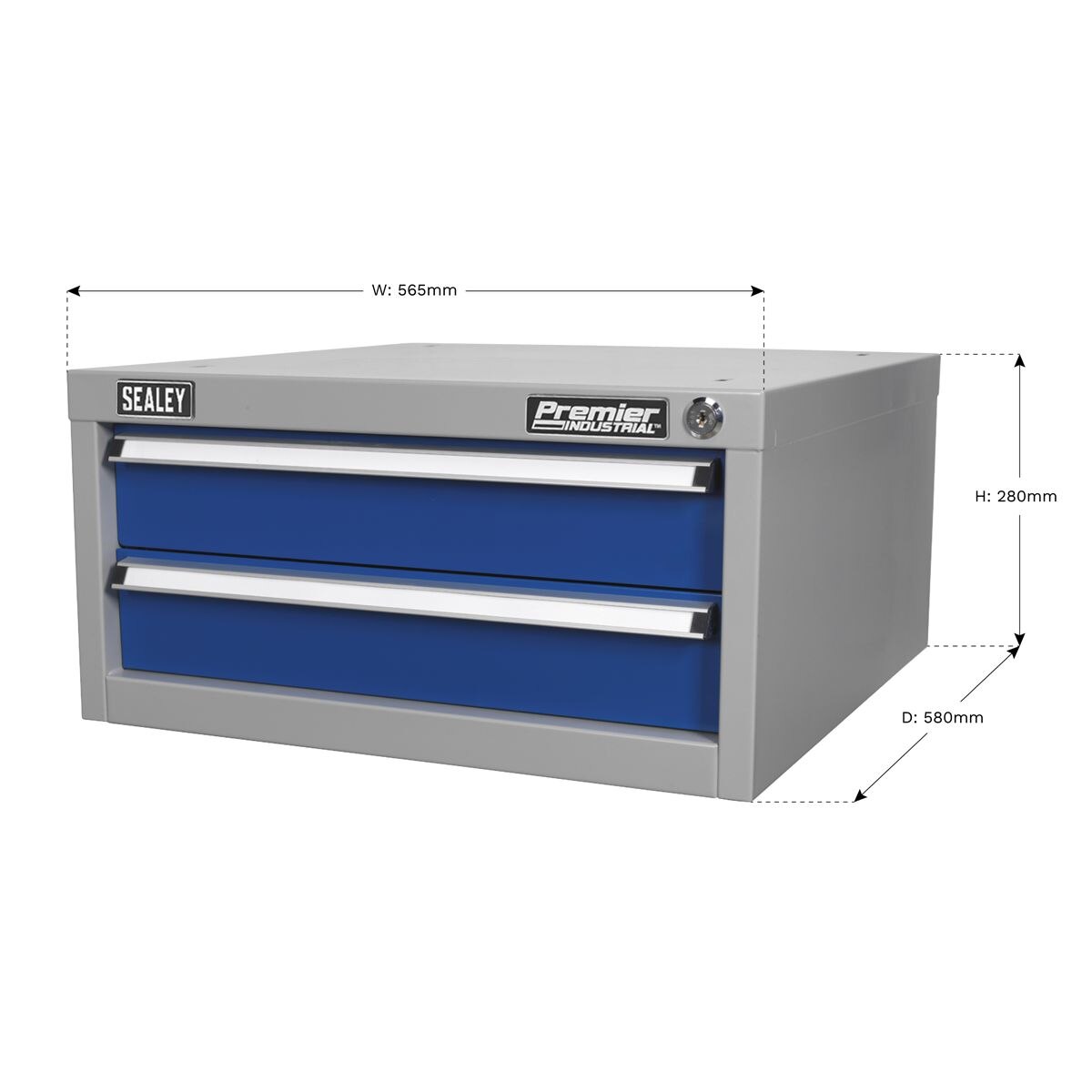 Sealey Premier Industrial Double Drawer Unit for API Series Workbenches - Image 3