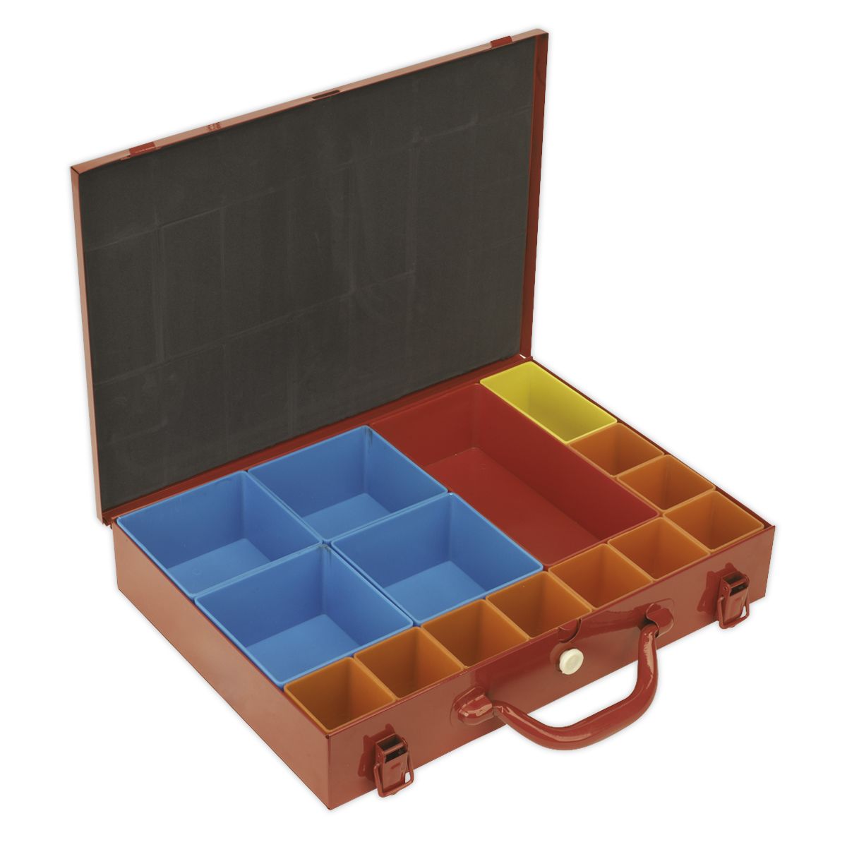 Sealey Metal Case with 15 Storage Bins - Image 1