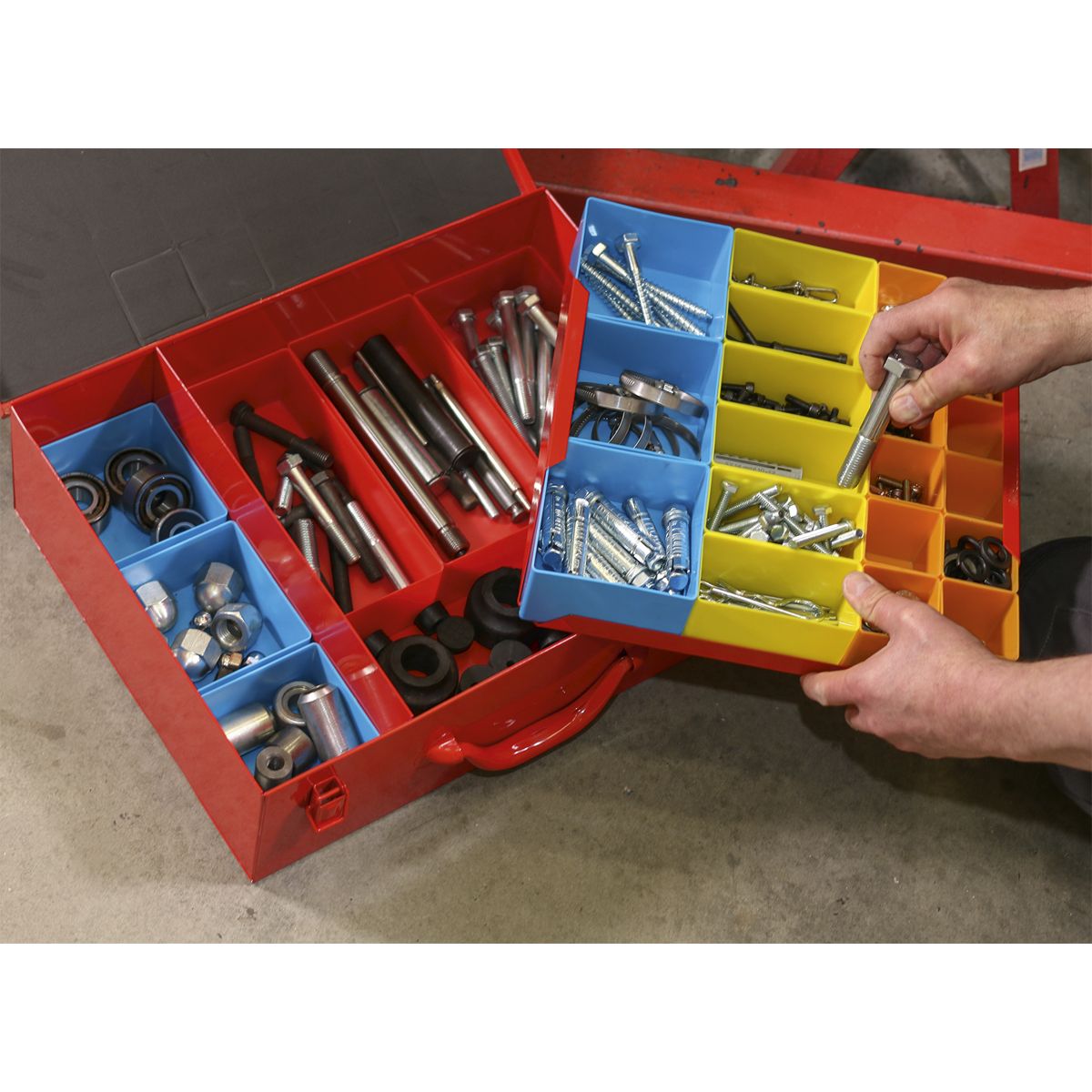 Sealey Metal Case 2-Layer with 27 Storage Bins - Image 5