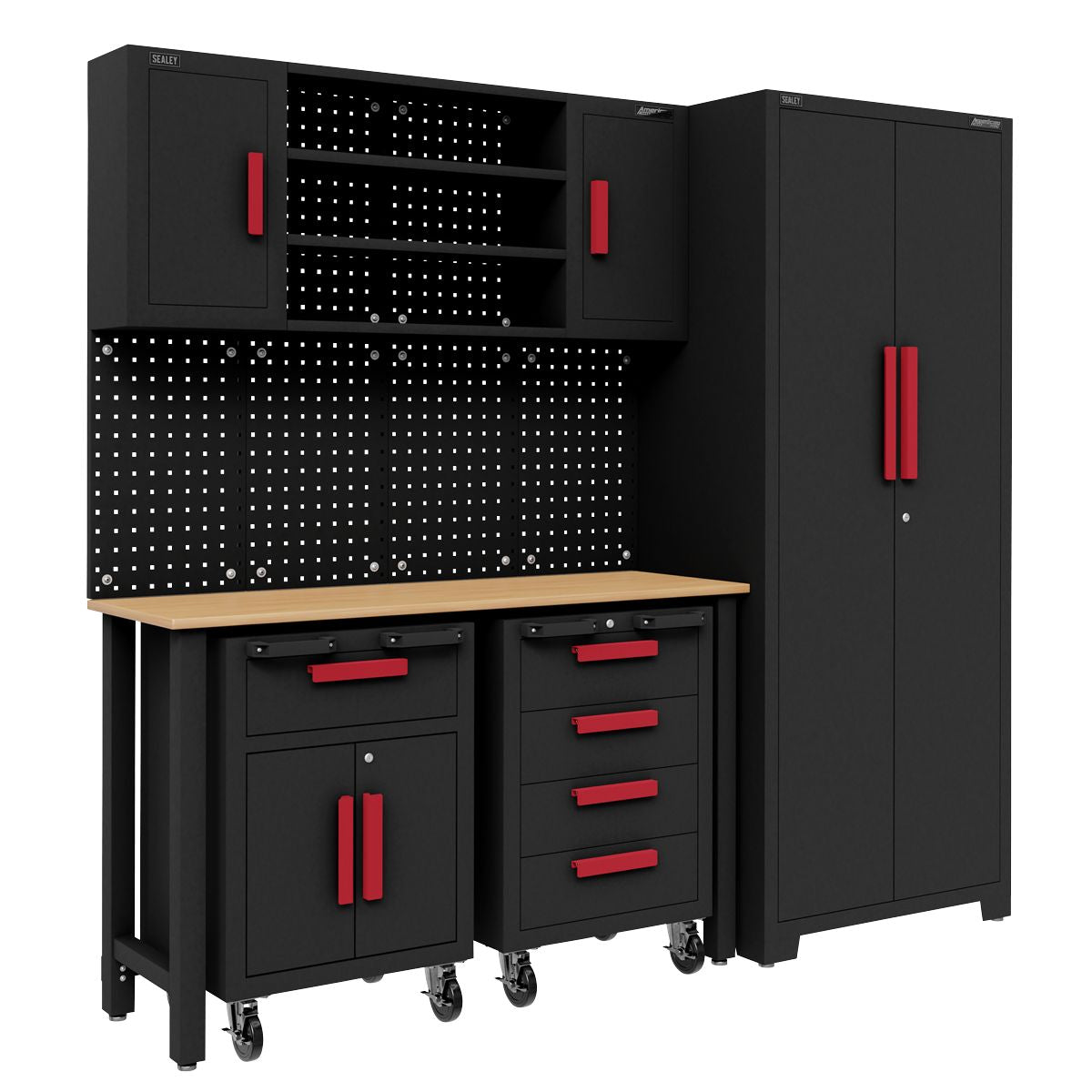 Sealey Complete Garage Storage System with 2 Mobile Trolleys - Image 1