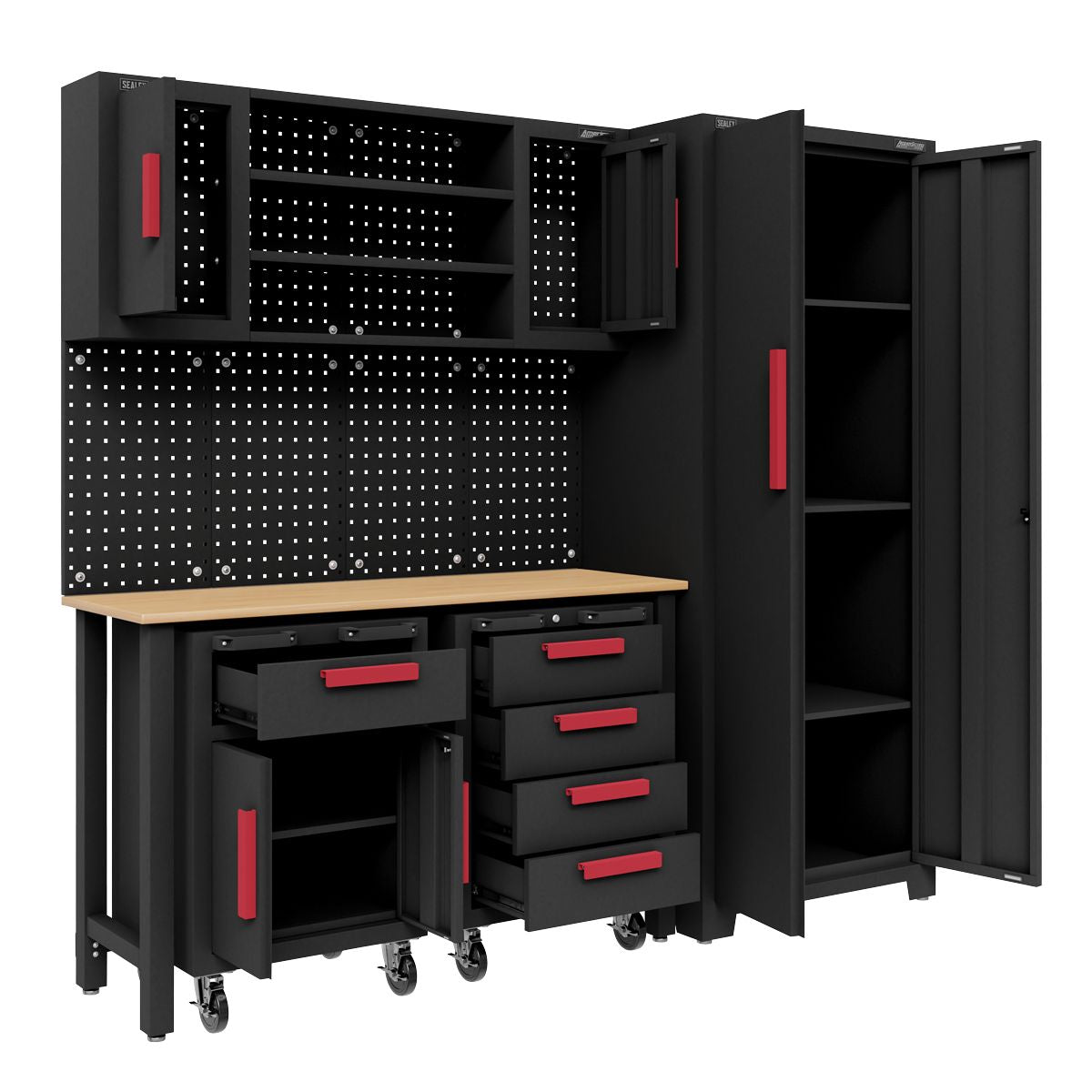 Sealey Complete Garage Storage System with 2 Mobile Trolleys - Image 7