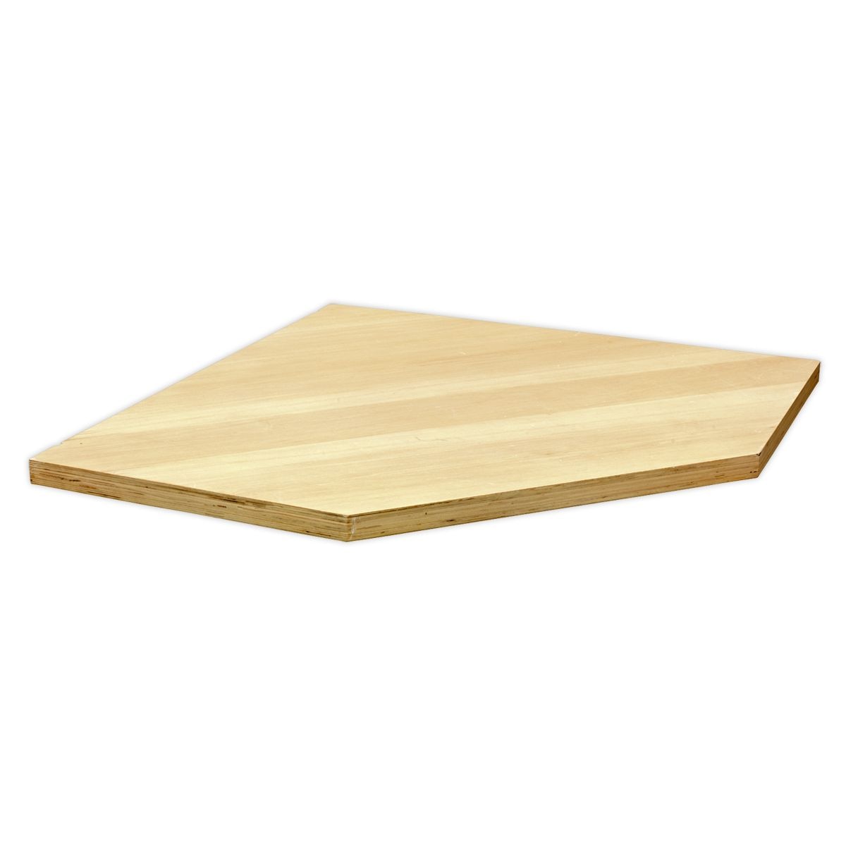 Sealey Superline PRO Pressed Wood Worktop for Modular Corner Cabinet 865mm - Image 1