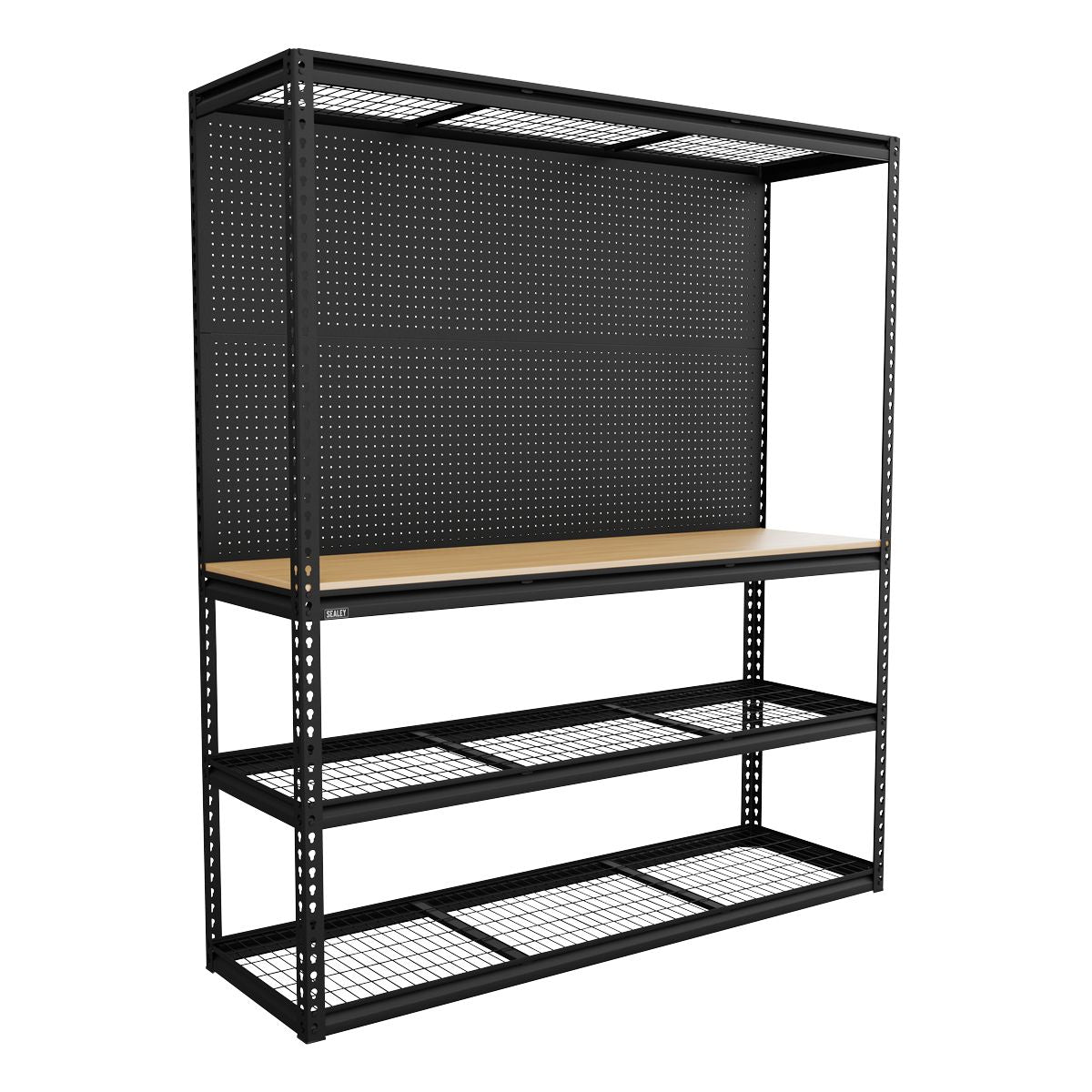 Sealey Heavy-Duty Modular Workbench with Racking & Pegboard 1820mm 300kg Capacity Per Level - Image 3