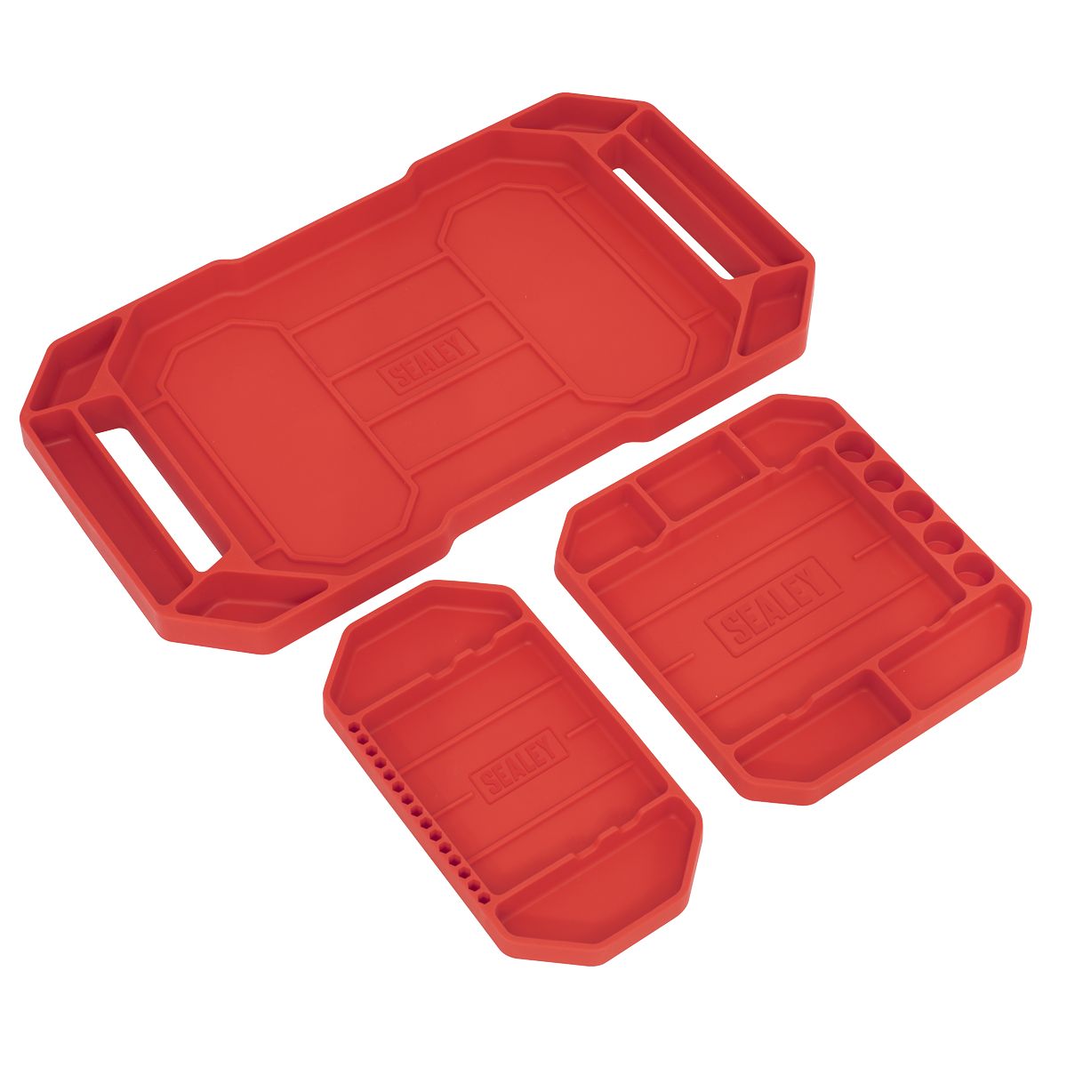 Sealey Non-Slip Flexible Tool Trays - Pack of 3 - Image 1