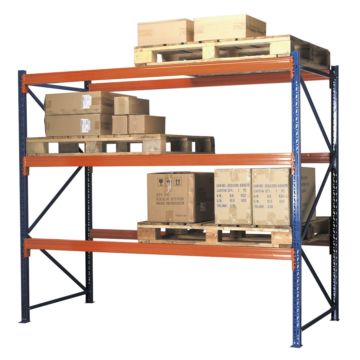 Sealey Heavy-Duty Racking Unit with 3 Beam Set 1000kg Capacity Per Level - Image 2