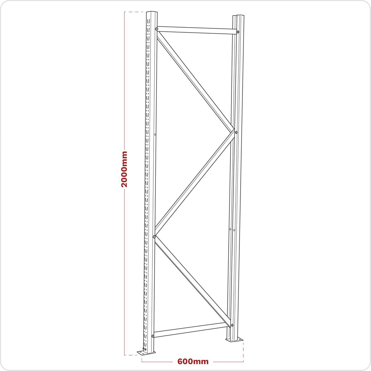 Sealey Frame One End 2000 x 600mm - Image 2