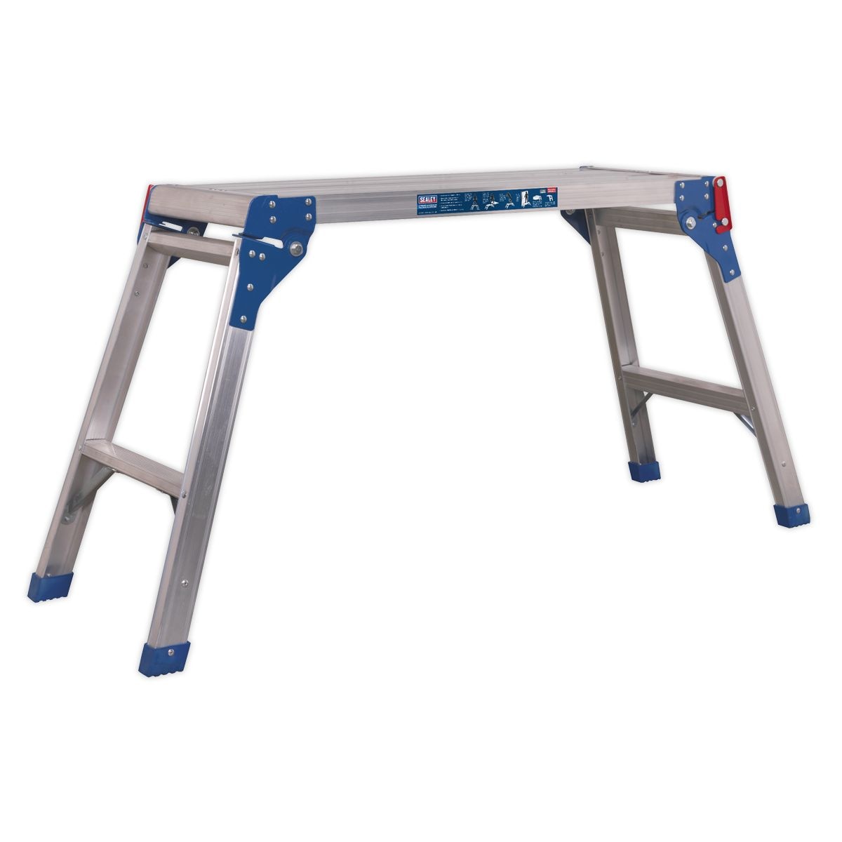 Sealey Folding Platform 2-Tread Aluminium - EN 131 - Image 1