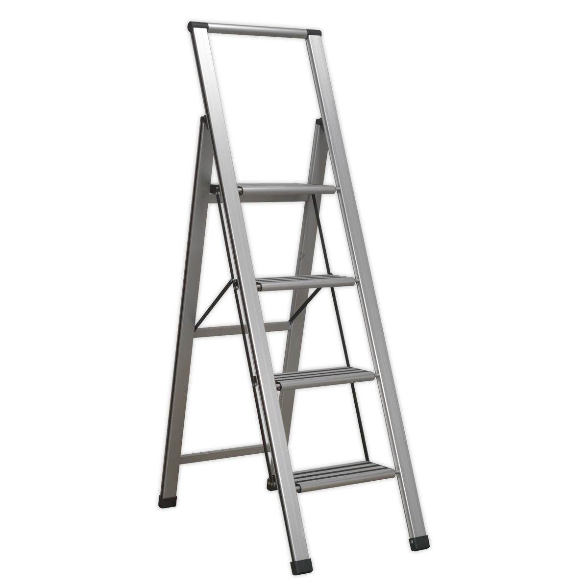 Sealey Professional Folding Step Ladder 4-Step Aluminium 150kg Capacity - Image 1