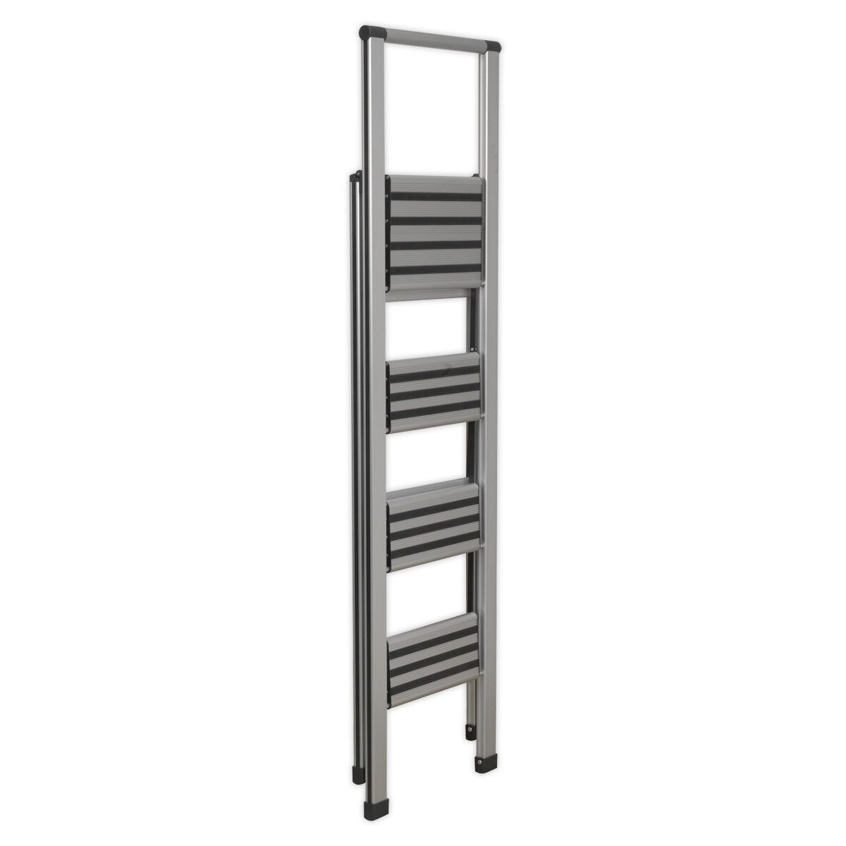 Sealey Professional Folding Step Ladder 4-Step Aluminium 150kg Capacity - Image 2