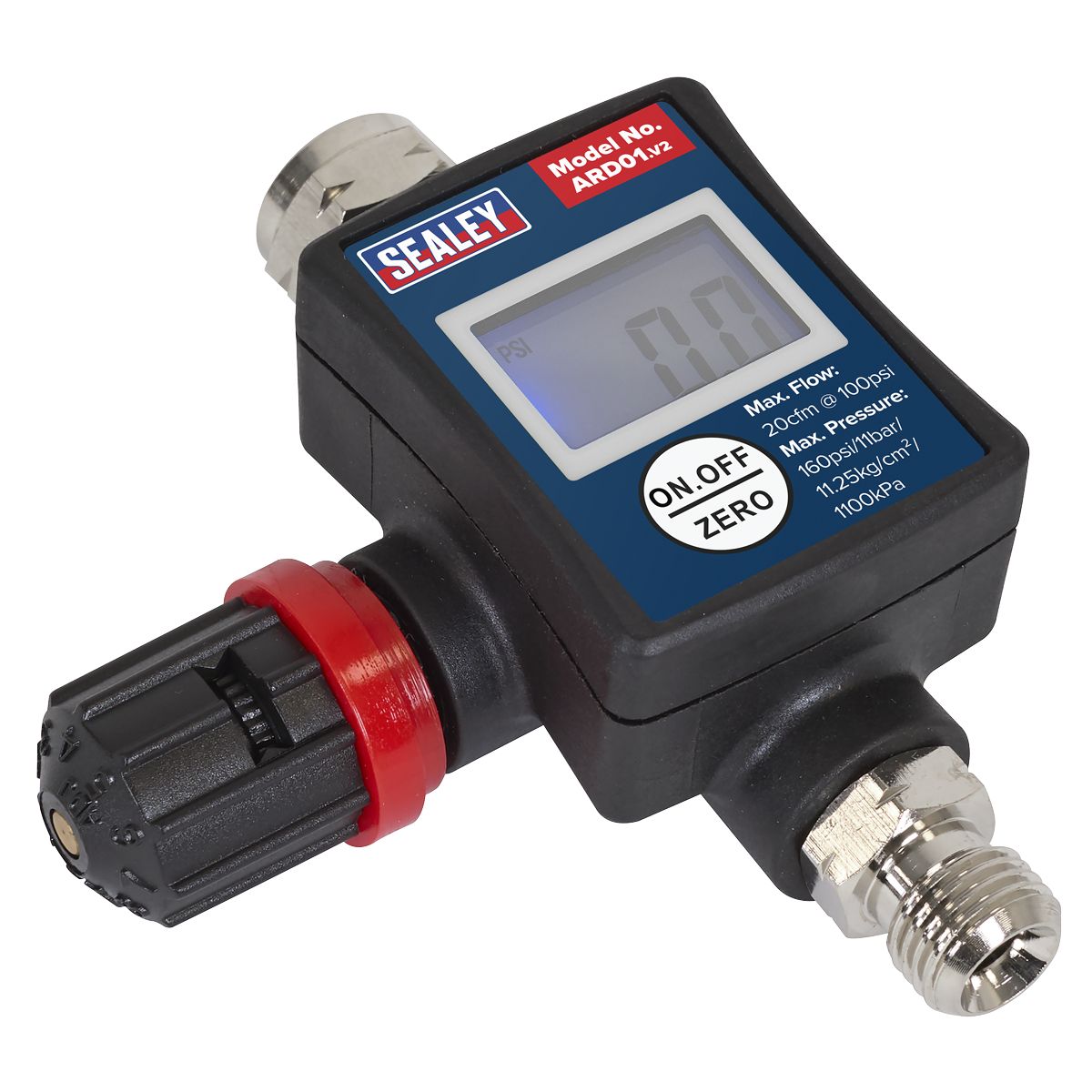 Sealey On-Gun Digital Pressure Regulator/Gauge - Image 2