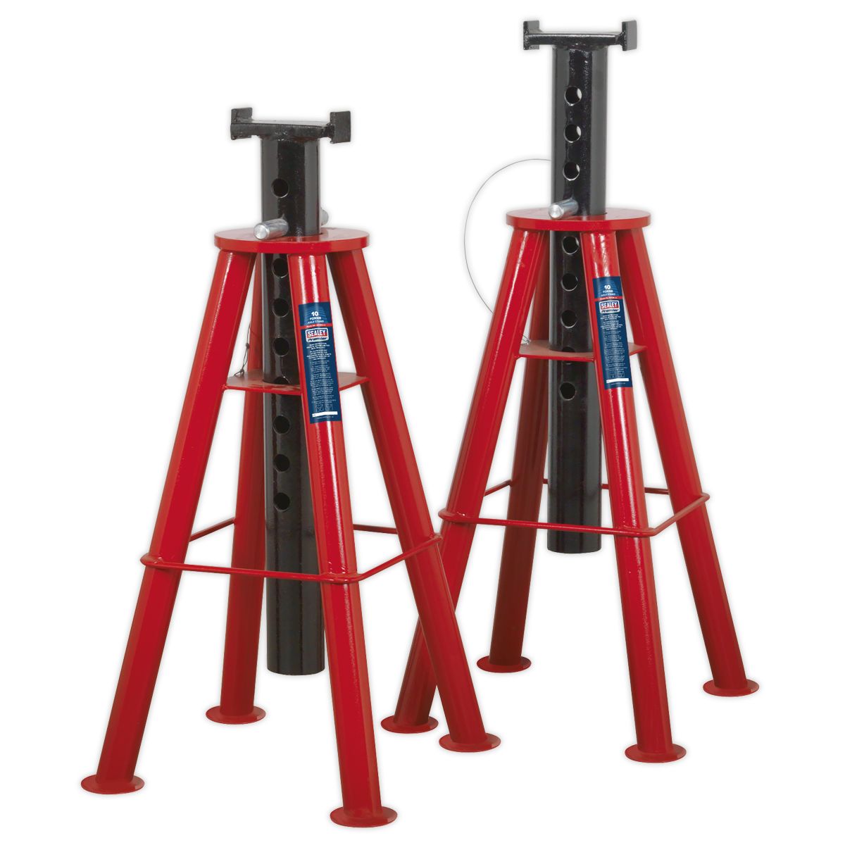 Sealey Premier Axle Stands (Pair) 10 Tonne Capacity per Stand High Level - Image 1
