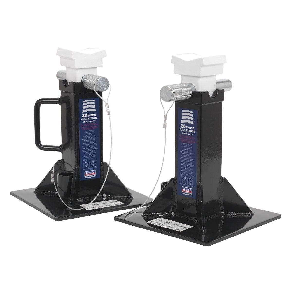 Sealey Premier Axle Stands (Pair) 20 Tonne Capacity per Stand - Image 3