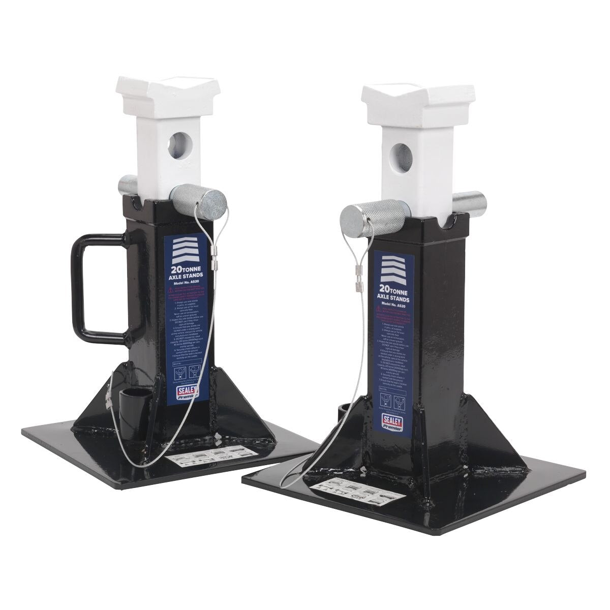 Sealey Premier Axle Stands (Pair) 20 Tonne Capacity per Stand - Image 5
