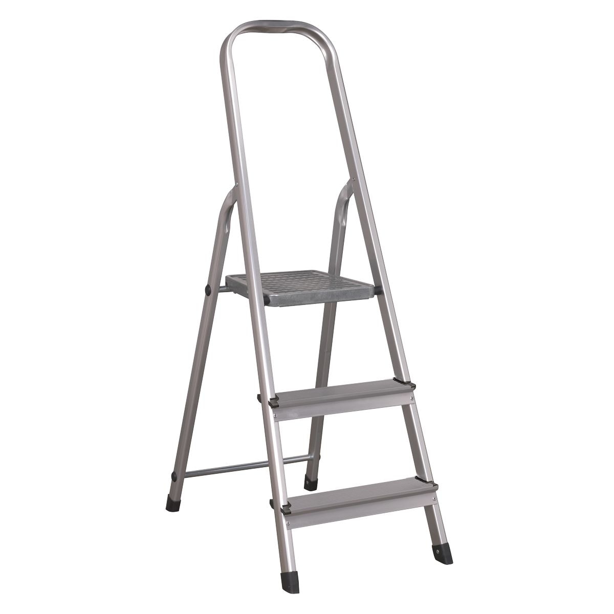 Sealey Step Ladder 3-Tread Aluminium - BS EN 131 - Image 1