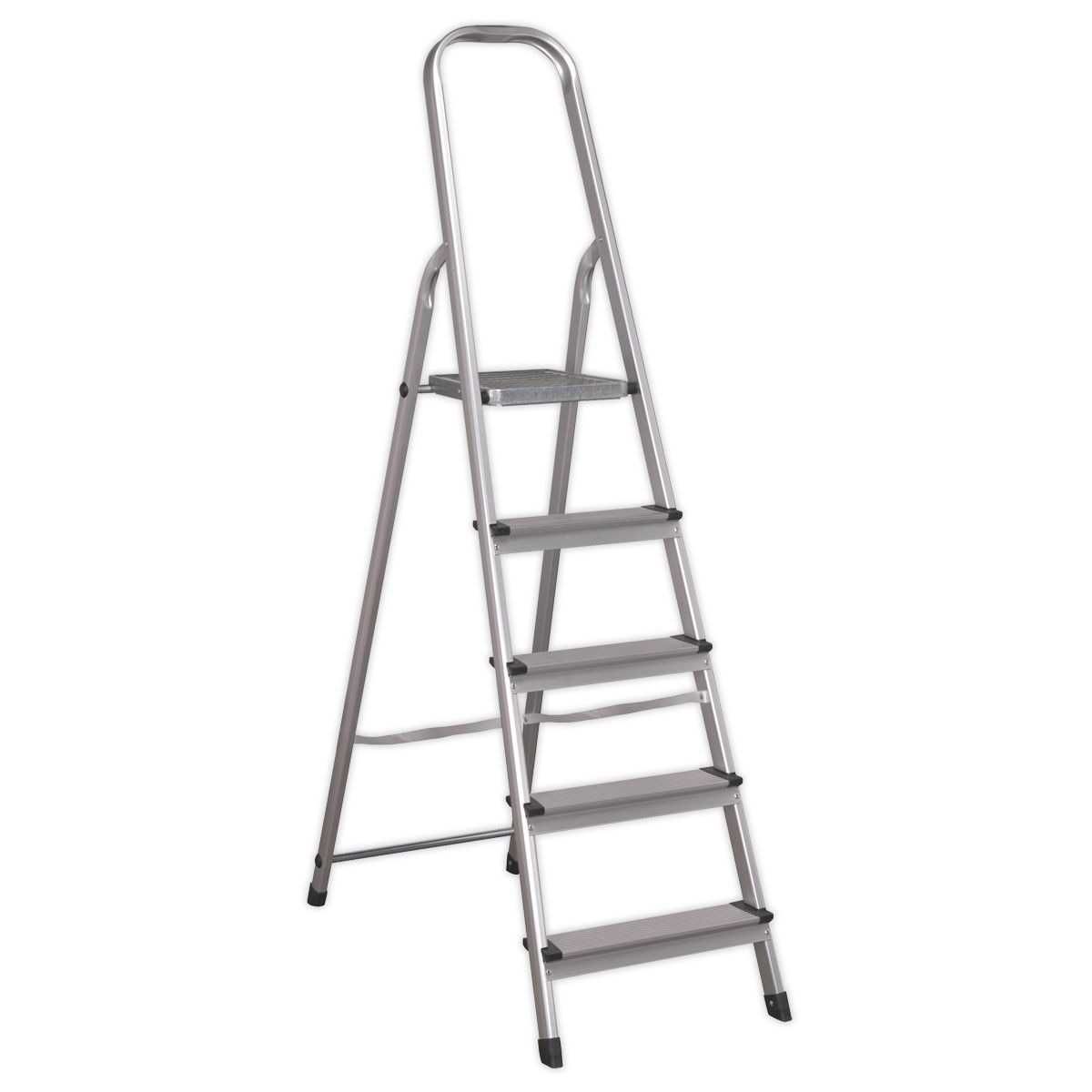 Sealey Step Ladder 5-Tread Aluminium - BS EN 131 - Image 1