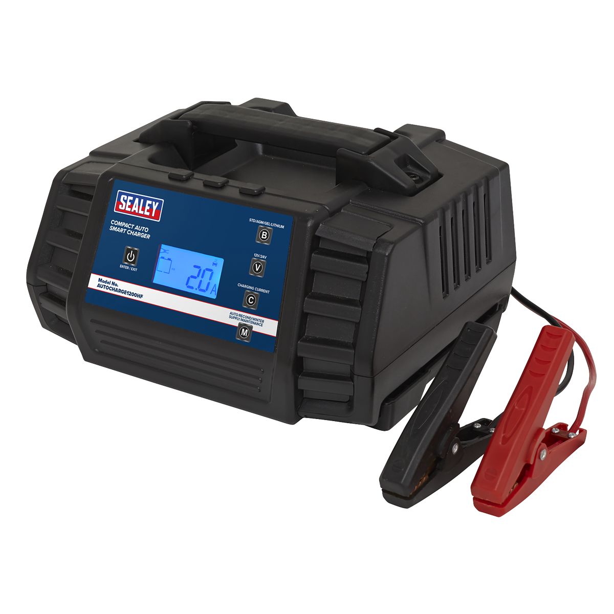Sealey 12/24V Compact Auto Smart Charger & Maintainer 12A - Image 2