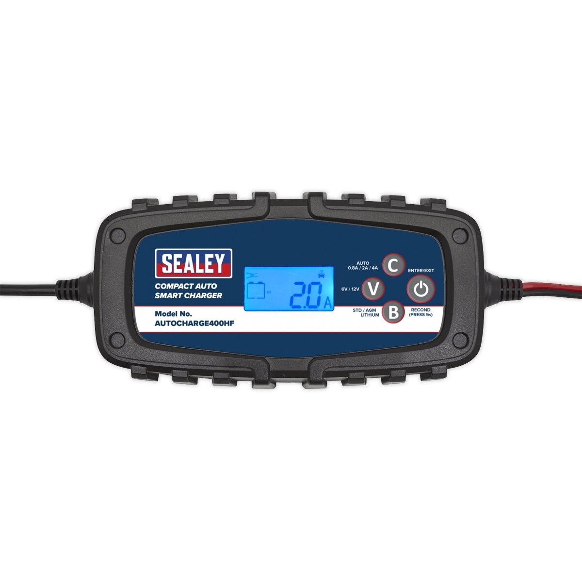 Sealey 6/12V Compact Auto Smart Charger & Maintainer 4A - Image 3
