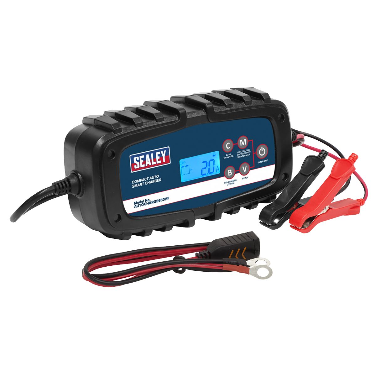 Sealey 6/12V Compact Auto Smart Charger & Maintainer 6.5A - Image 1