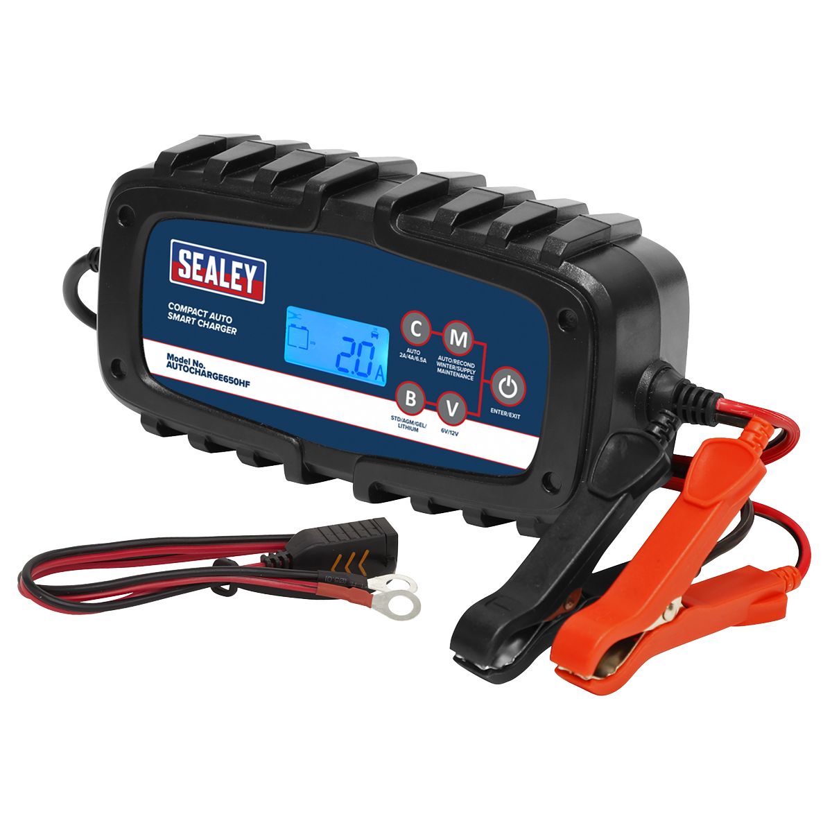 Sealey 6/12V Compact Auto Smart Charger & Maintainer 6.5A - Image 2