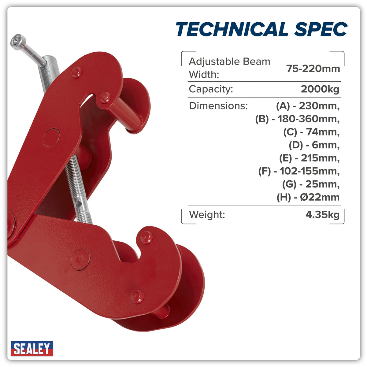 Sealey Beam Clamp 2 Tonne BC2000